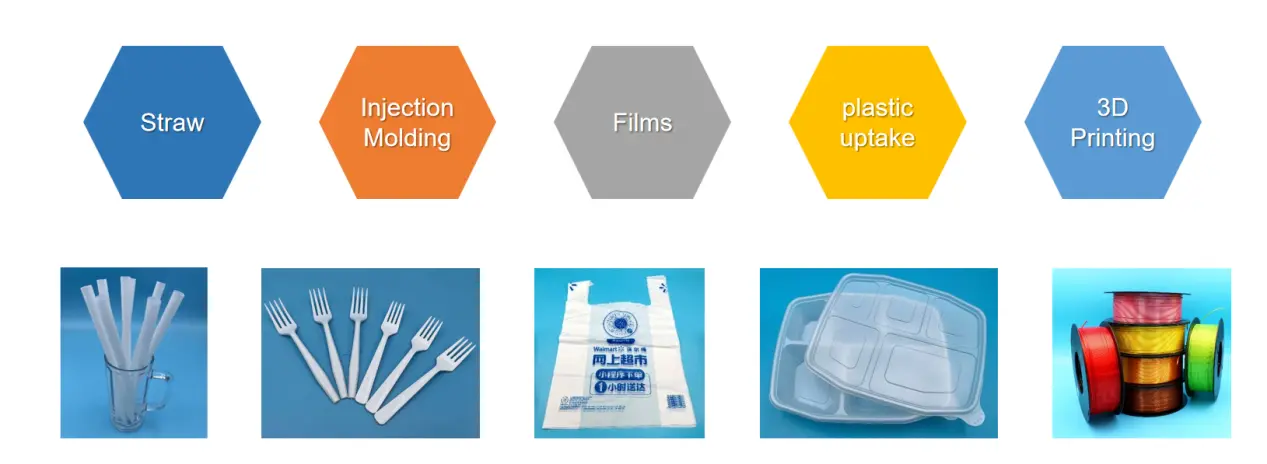 various plastic packaging products and materials